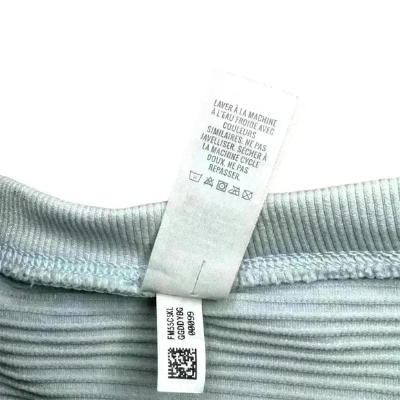 OFFLINE By Aerie Totally! Textured Seamless Cropped T-Shirt Light Blue/Grey LG​ - Picture 5 of 8